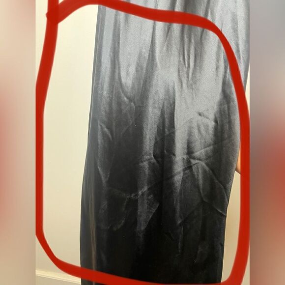 Vera Wang Black Satin Sleeveless Sequin Neck Keyhole Back Evening Maxi Gown 8 - Picture 13 of 16